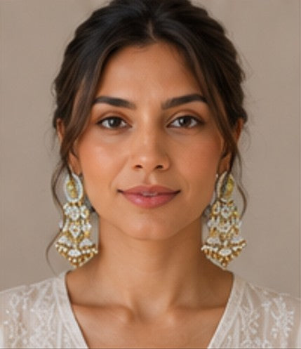 Ivory Bloom Chandelier Earrings