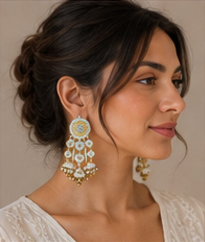 Ivory Bloom Chandelier Earrings